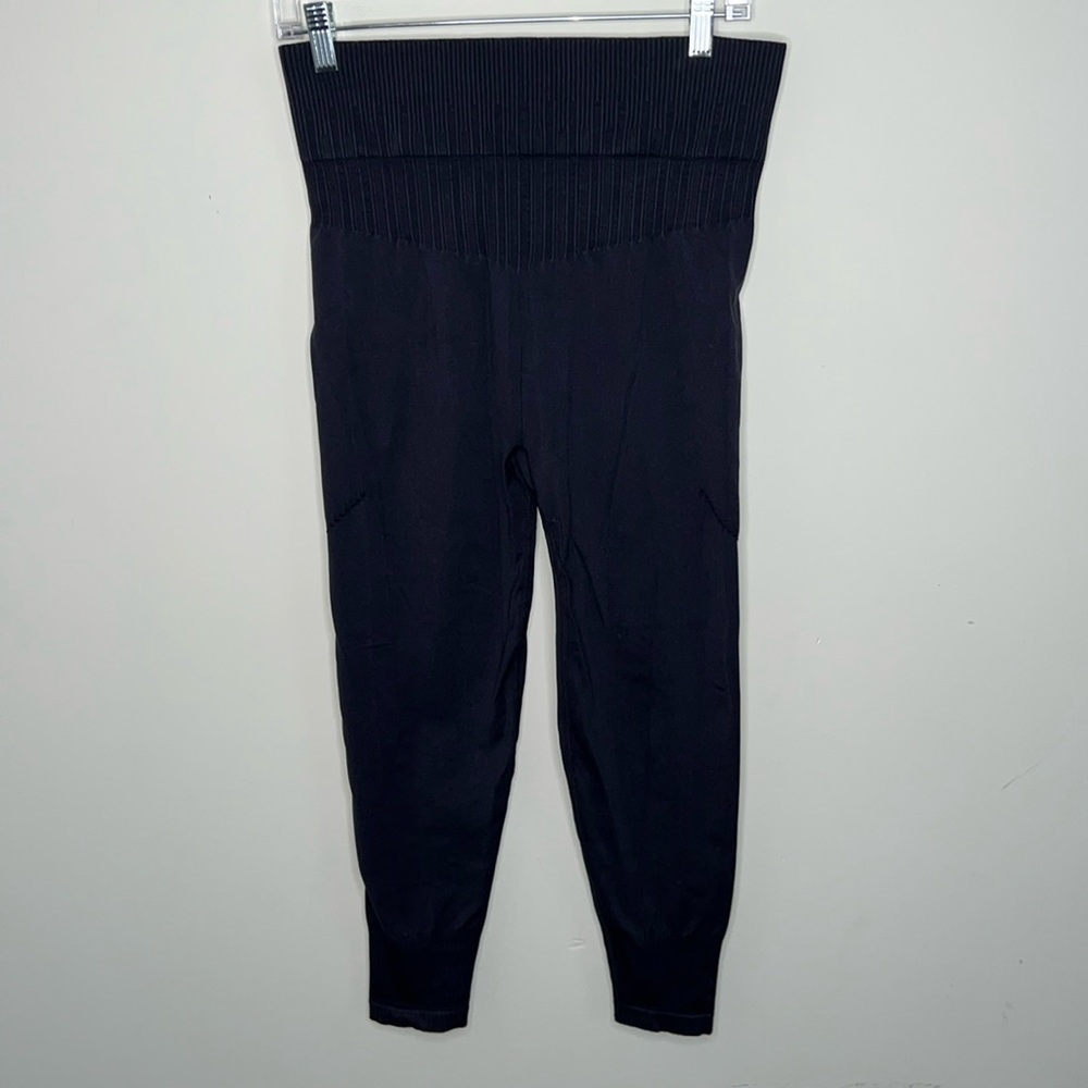 joylab legging charcoal size large ribbed waist athletic seamless